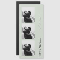 Convite de casamento clássico em tira magnética