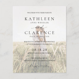 Convite de Casamento Clássico Foto Elegante Orçame