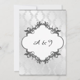 Convite de Casamento Clássico Silver