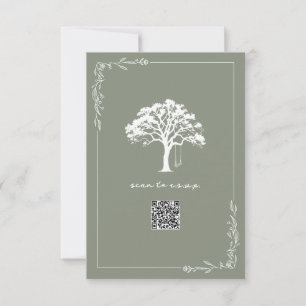 Convite de Casamento Código QR Balanço de Árvore R