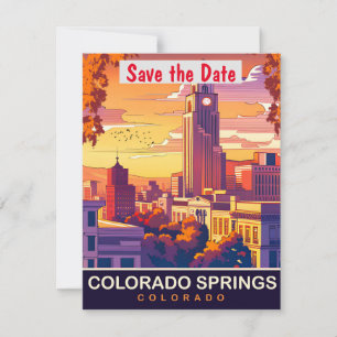 Convite de casamento Colorado Springs Clock Tower