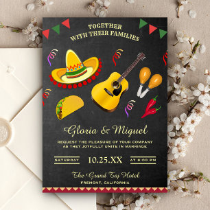 Convite de Casamento Colorido Fiesta Mexicana