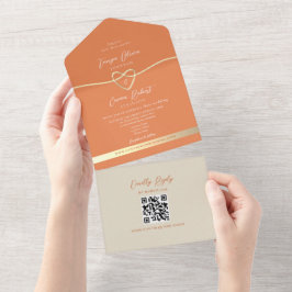 Convite de Casamento Colorido Moderno em QR Code
