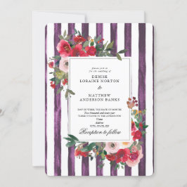 Convite de Casamento Colorido Plum Perfect