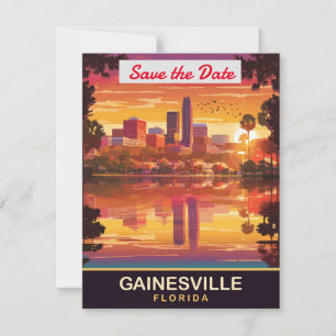 Convite de Casamento com a Silhueta de Gainesville
