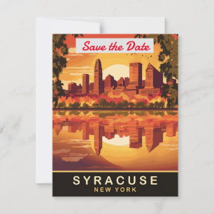 Convite de Casamento com a Silhueta de Syracuse No
