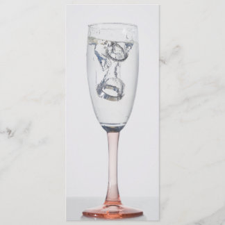 convite de casamento com anéis de champanhe