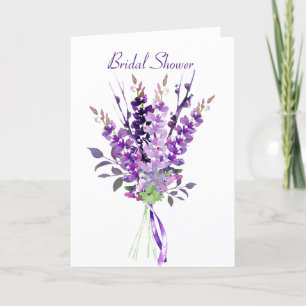 Convite de Casamento com Aquarela Lilás para Chuve