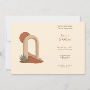 Convite de Casamento com Arco do Deserto de Arenit