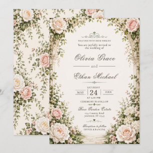 Convite de Casamento com Arco Floral