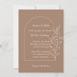 Convite de Casamento com Arco Floral