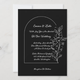 Convite de Casamento com Arco Floral