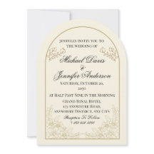 Convite de Casamento com Arco Floral Elegante