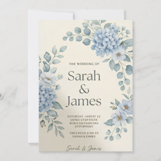 Convite de Casamento com Arco Floral em Aquarela A