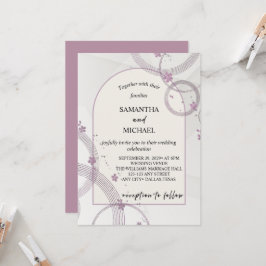 Convite de Casamento com Arco Floral Pastel Elegan
