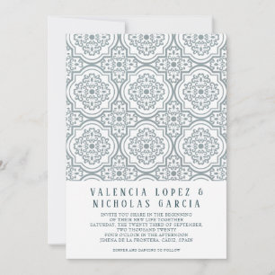 Convite de Casamento com Azulejo Espanhol