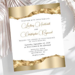 Convite de Casamento com Azulejos de Espelho Doura