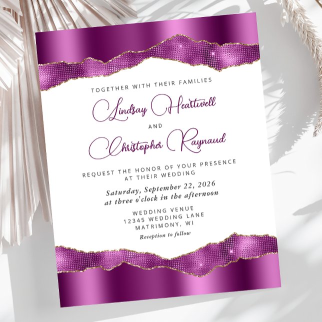 Convite de Casamento com Azulejos Espelho Roxo Orç (Criador carregado)
