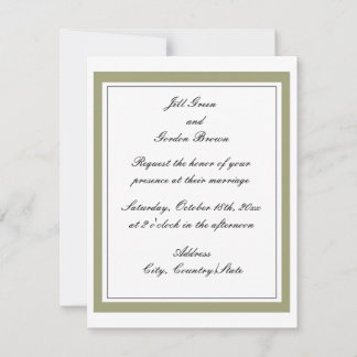 Convite de Casamento com Borda Dourada