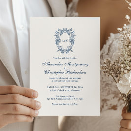 Convite de Casamento com Brasão Monograma em Estil