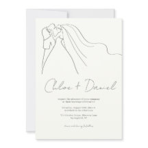 Convite de Casamento com Caligrafia Elegante