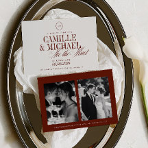 Convite de Casamento com Caligrafia Elegante 2 Fot