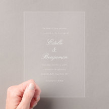 Convite de Casamento com Caligrafia Minimalista El