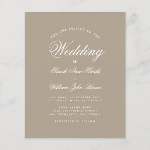 Convite de Casamento com Caligrafia Simples Orçame