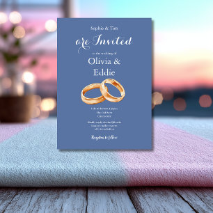Convite de Casamento com Código QR Alianças de Cas