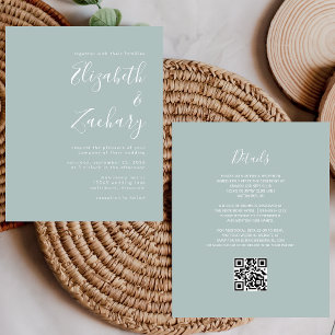 Convite de Casamento com Código QR de Orçamento Vi