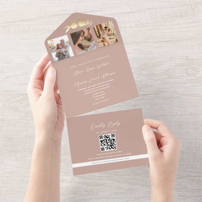 Convite de Casamento com Código QR e Foto de Pombi (Tearaway)