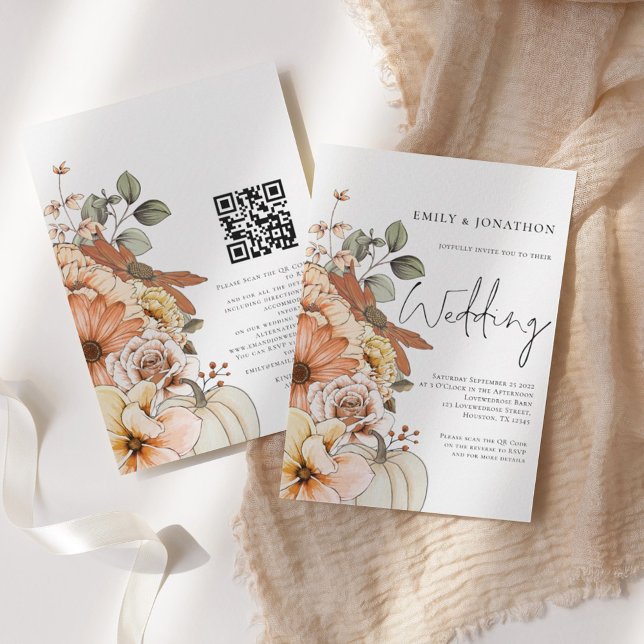 Convite de Casamento com Código QR e Rótulo de Abó (Criador carregado)