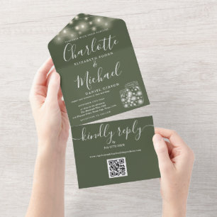 Convite de Casamento com Código QR em Pote de Pedr