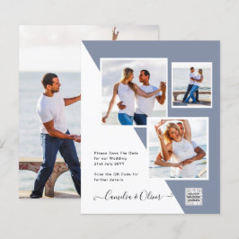 Convite de casamento com código QR para data de re