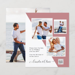 Convite de Casamento com Código QR para Economizar