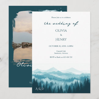 Convite de Casamento com Código QR para Foto de De
