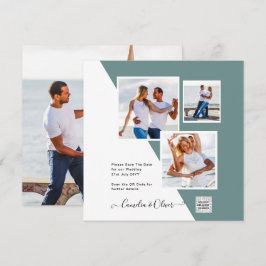 Convite de Casamento com Código QR para Salvar a D