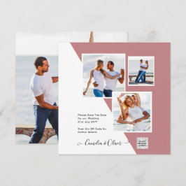 Convite de Casamento com Código QR para Salvar a D