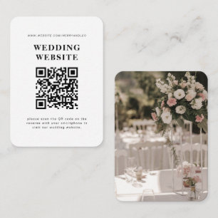 Convite de casamento com código QR RSVP