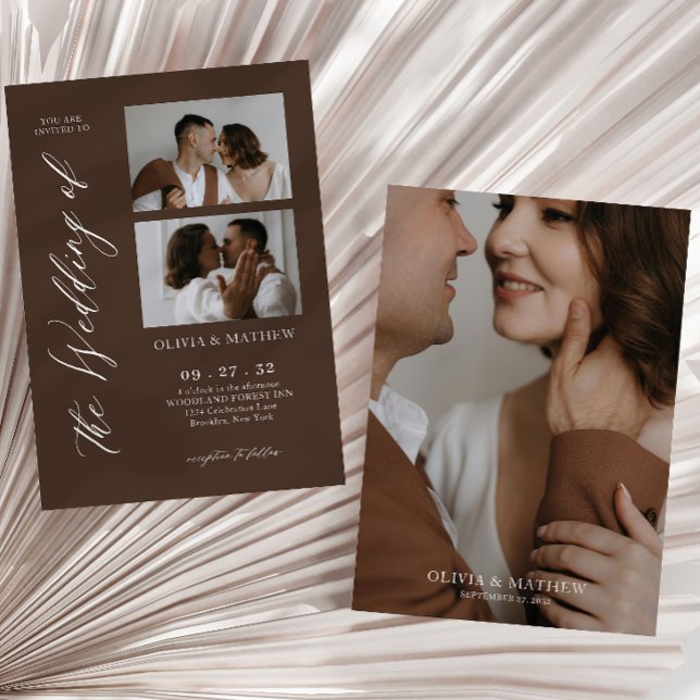Convite de Casamento com Colagem de Fotos em Scrip (Criador carregado)