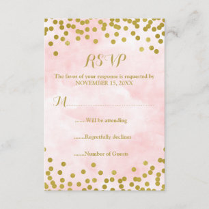 Convite de Casamento com Confetes Dourados em Aqua