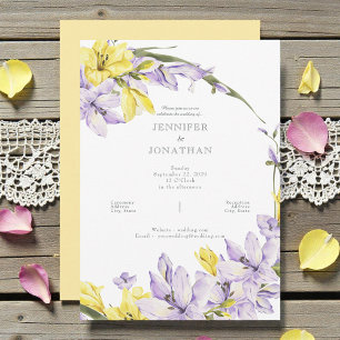 Convite de Casamento com Coroa de Freesia da Prima
