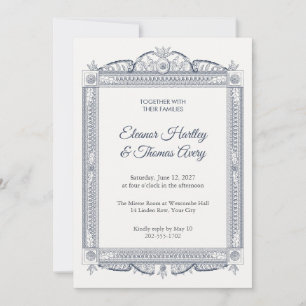 Convite de Casamento com Cresting em Madeira Doura