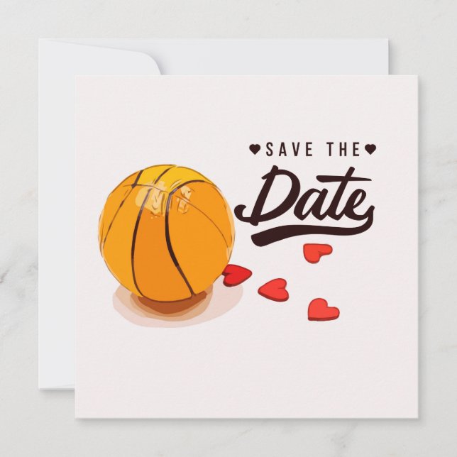Convite de Casamento com Data de Save the Date de  (Frente)