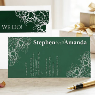 Convite de Casamento com Desenho Floral Moderno