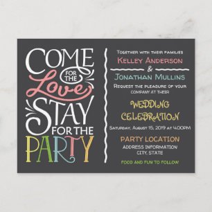 Convite de casamento com design divertido