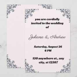 Convite de casamento com Designs Elegantes