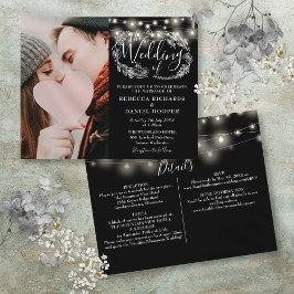 Convite de Casamento com Detalhes de Fotos de Luze
