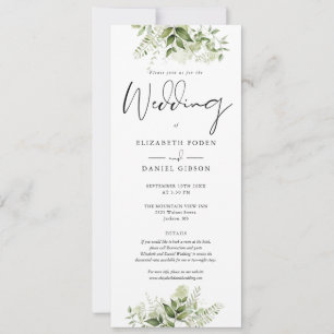 Convite de Casamento com Detalhes de Monograma Flo