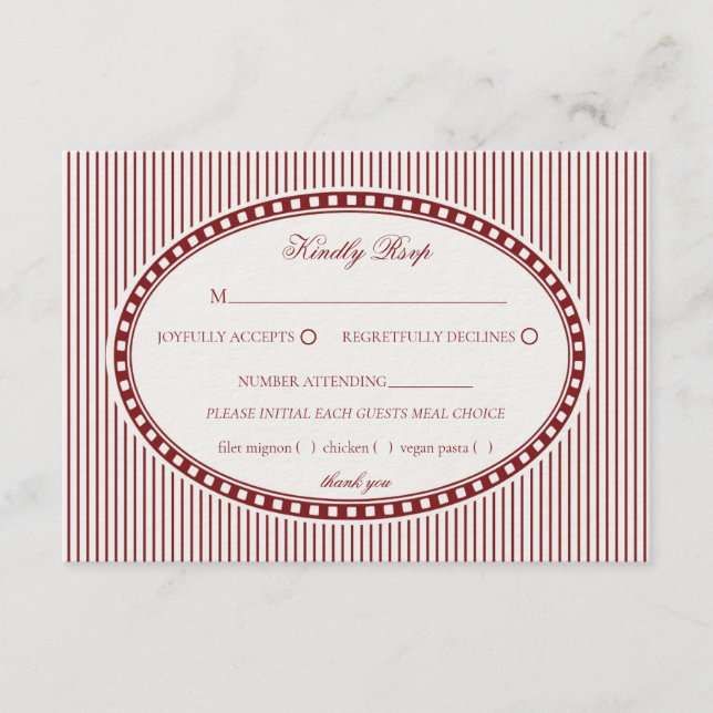 Convite de Casamento com Estampa de Harlequim List (Frente)